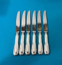 6 grands couteaux CHRISTOFLE modèle FILET CHINON metal argenté 24,5 cm couvert