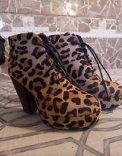 rare steve madden leopard fur high quality boot 6.5