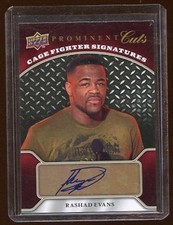 RASHAD EVANS UPPER DECK MMA FIGHTER AUTOGRAPH CUTS SP