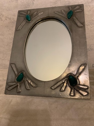 Miroir vintage étain et - miroir, en