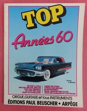 Album Partitions TOP ANNEES 60 Paroles et Musique - Beuscher. Orgue et Guitare .