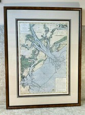 Plan de Port Royal Map 1778 Reproduction Print Troy Livres Framed & Matted