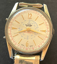 Vintage 1960's Buler Stop Men's Watch Telemetre Chronograph Ticks Parts 35mm