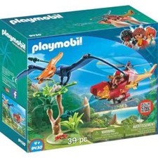 PLAYMOBIL 9430  Dinos  Hélicoptère Et Ptéranodon