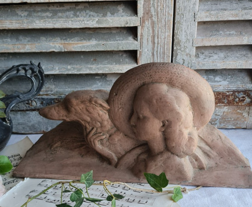 Ancienne sculpture femme - ancienne,