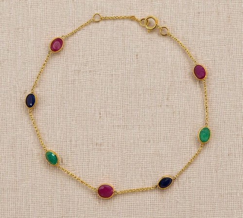 Bracelet délicat saphir - , bleu