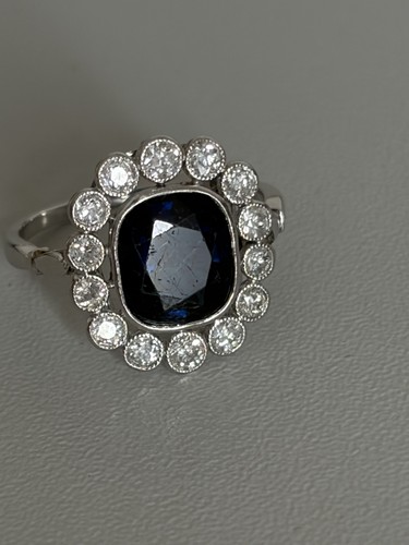 7637 bague art deco platine - bague,