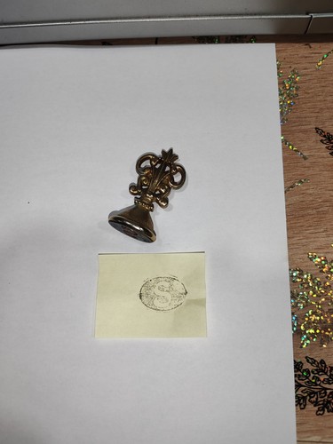 Ancien cachet cire seau a - ancien,