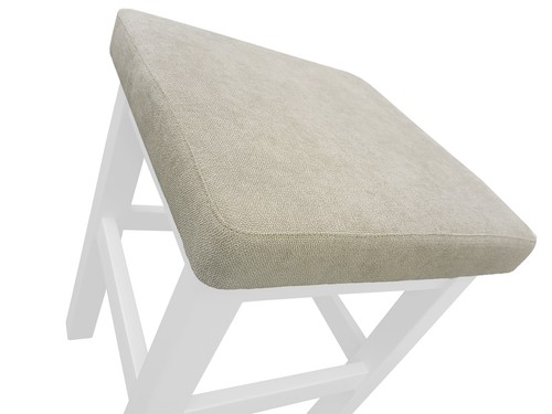 Tabouret bois blanc assise - en,