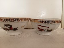 2 bols Toi et Moi porcelaine de Limoges décor de tacots
