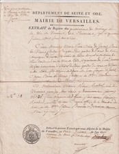 July 3, 1816. Publication. wedding. Versailles. Brigadier. Bodyguard. King