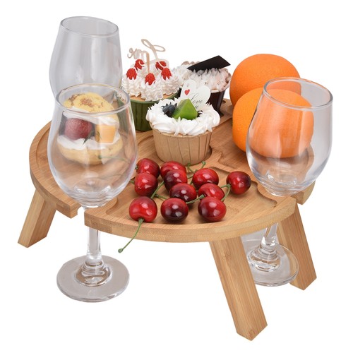 Table vin bois pliante - à,