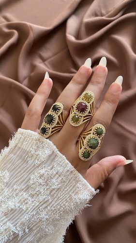 Bague laiton doré l or - en,