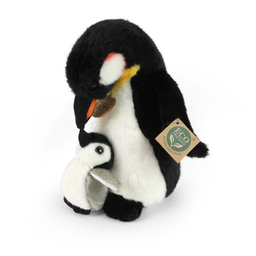 Peluche pingouin avec ourson