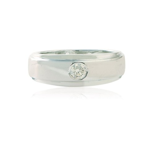 Bague homme blanc 14k - or,