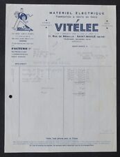 Invoice ST MANDE 1954 VELOLEC ELECTRICAL EQUIPMENT illustrated 76