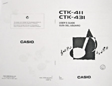 Casio CTK-431 and CTK-411 Electronic Piano Keyboard User's Owner's Manual Book.