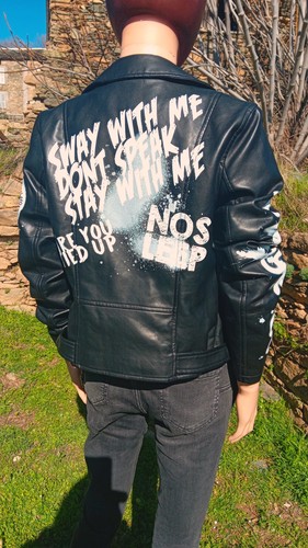 Perfecto cuir noir custom