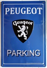 Plaque métal  PEUGEOT PARKING
