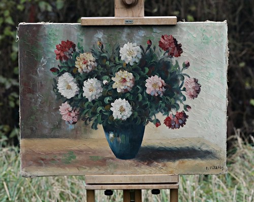 Huile sur toile signé - la,