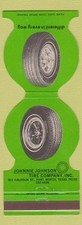 Matchbook Cover - Johnnie Johnson Tire Fort Worth TX Contour