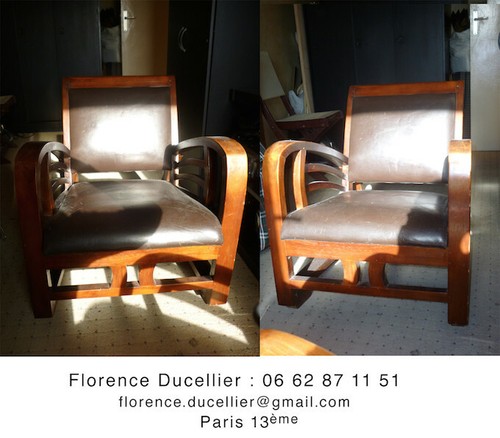 Fauteuils identiques bois - 2,