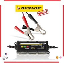 Chargeur Batterie Voiture Auto Moto Booster DUNLOP 12V LED