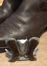 Lot Santiags Cuir déguisement Cow-Boy Danse Country Boucle Ceinturon Western