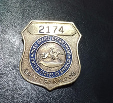 Vintage USPS San Francisco Untied States Post Office Employee ID Badge Pin #2174