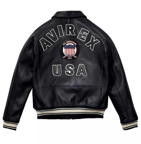 Homme avirex véritable cuir - véritable,