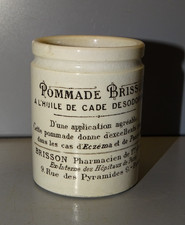 -ANCIEN POT A POMMADE PHARMACIE BUISSON 9 RUE DES PYRAMIDES PARIS CERAMIQUE  D