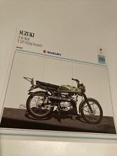 Suzuki T90 Wolf T125 Flying Leopard 1969 carte moto de collection Atlas Japon
