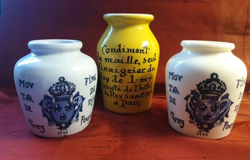 Lot anciens pots moutarde - lot,