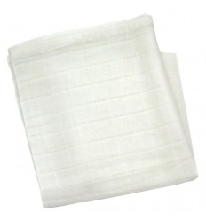 White gauze square bassetti - white,