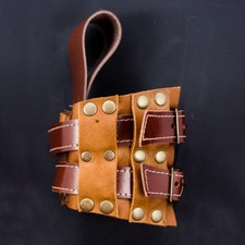 Holster En Cuir Pour Corne À Boire Buffalo Biker Mjolnir Viking Médiéval