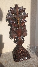 Grand Crucifix antique en bois