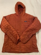 Mens Patagonia Hooded Nano Puff Jacket Orange Size L Primaloft