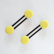 Porte manteaux patère jaune