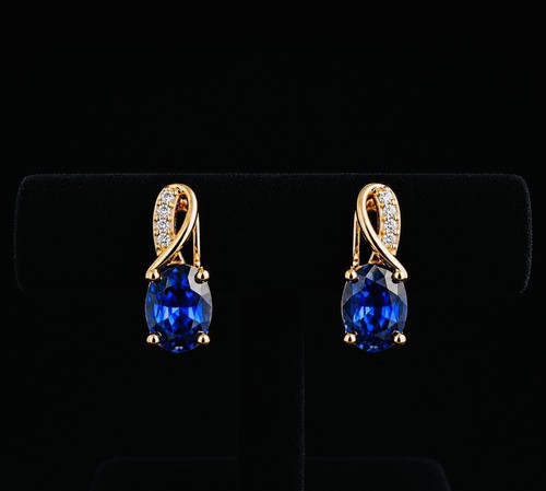Boucle oreille swarovski - swarovski, bleu