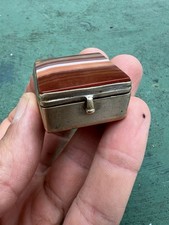 Petite Boite & Pilulier Pierre Dure et Bronze Antique Box