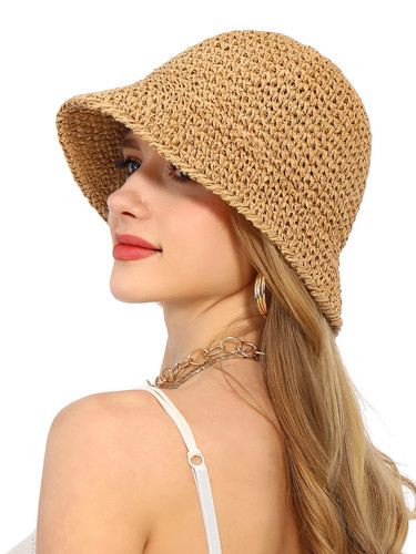Chapeau seau paille au - paille,