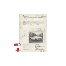 1967 BMW 2000 CS Testblatt