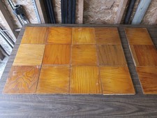 12 + 3 USED Vtg. BRUCE Oak  9x9 Parquet Floor Tiles REFINISHED flooring MCM