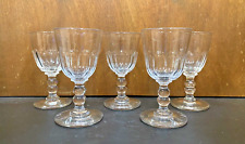 Beautiful Lot of 5 Baccarat Crystal Glasses Clermont Flat Côtes