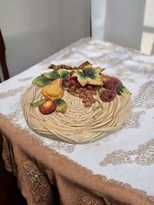 Vintage Fitz & Floyd Classics Wicker Look 10" Canape Plate 3D Design Dining
