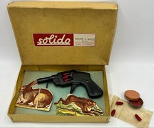 Jouet SOLIDO - Revolver à barillet NC - 1939/66 - Bon état avec boite & cibles