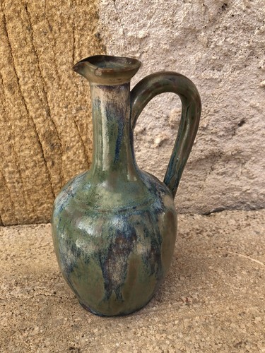 Pichet vintage bleu vert - pichet,
