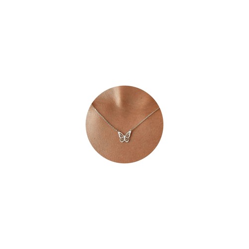 Collier pendentif papillon - collier,