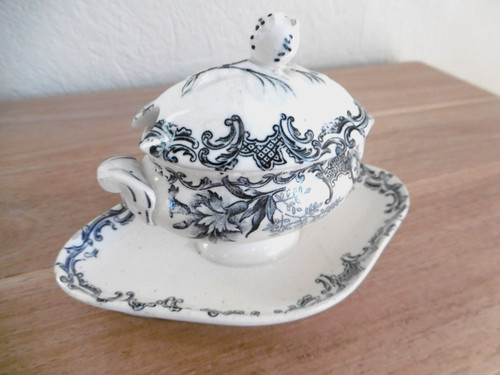 Moutardier faience ancien sur - moutardier,