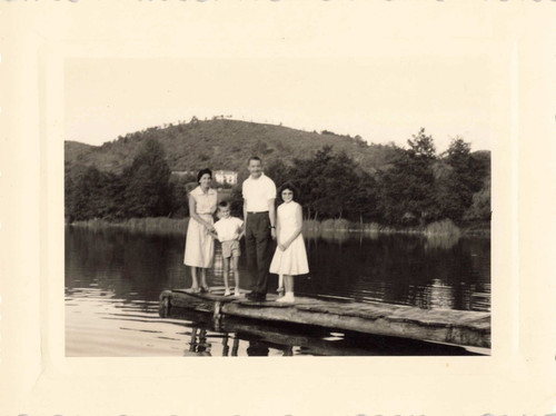 Ancienne photographie 1958 lac - ancienne,